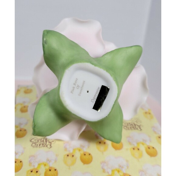 Precious Moments Pink Rose of Sweetness Porcelain Figurine  B16 - Picture 7 of 7